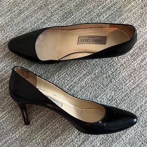 Jimmy Choo Basic Black Leather Heels